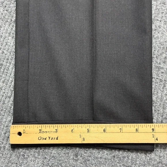 Hickey Freeman Loro Piana Super 130s Wool Suit 41 Reg Charcol Black Two Button